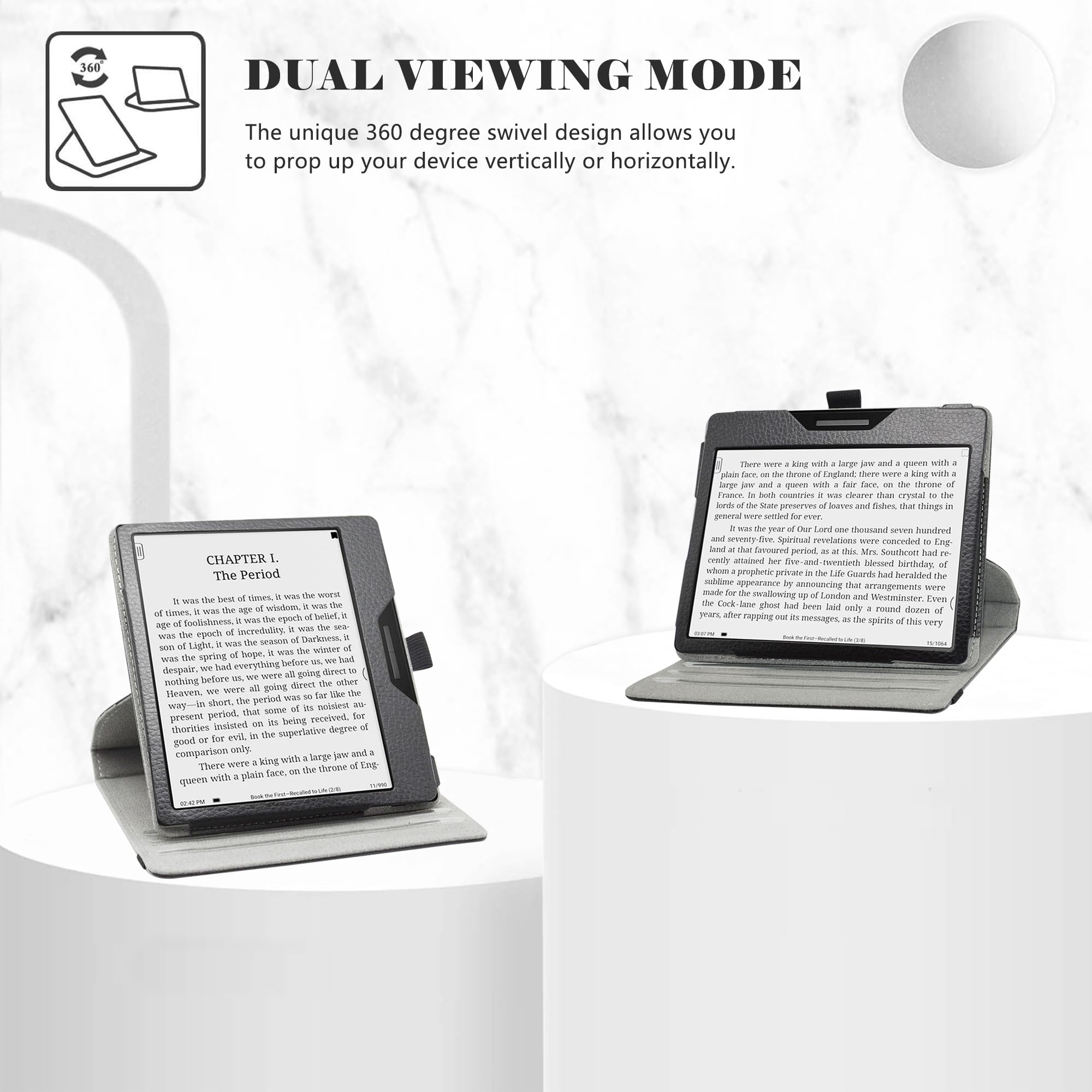 LiuShan 360° Rotation Stand PU Cover for 7