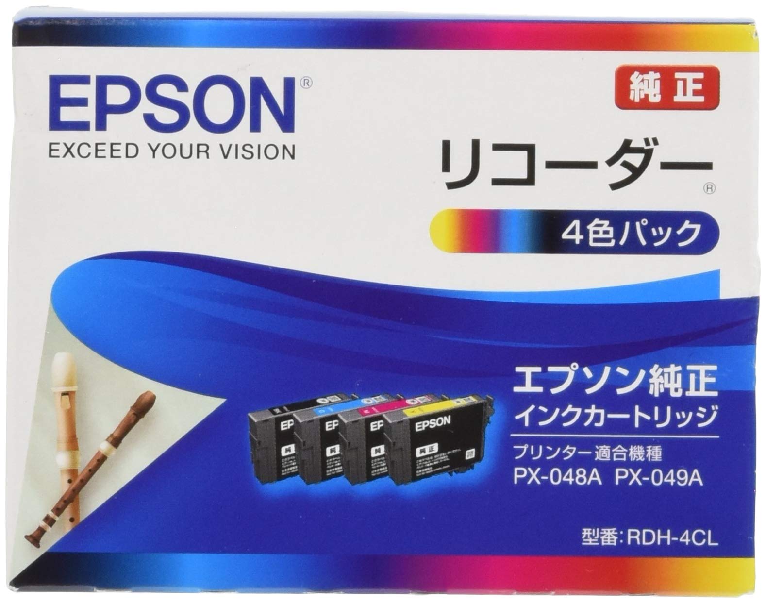 エプソン 純正 インクカートリッジ リコーダー RDH-4CL 4色パック商品画像