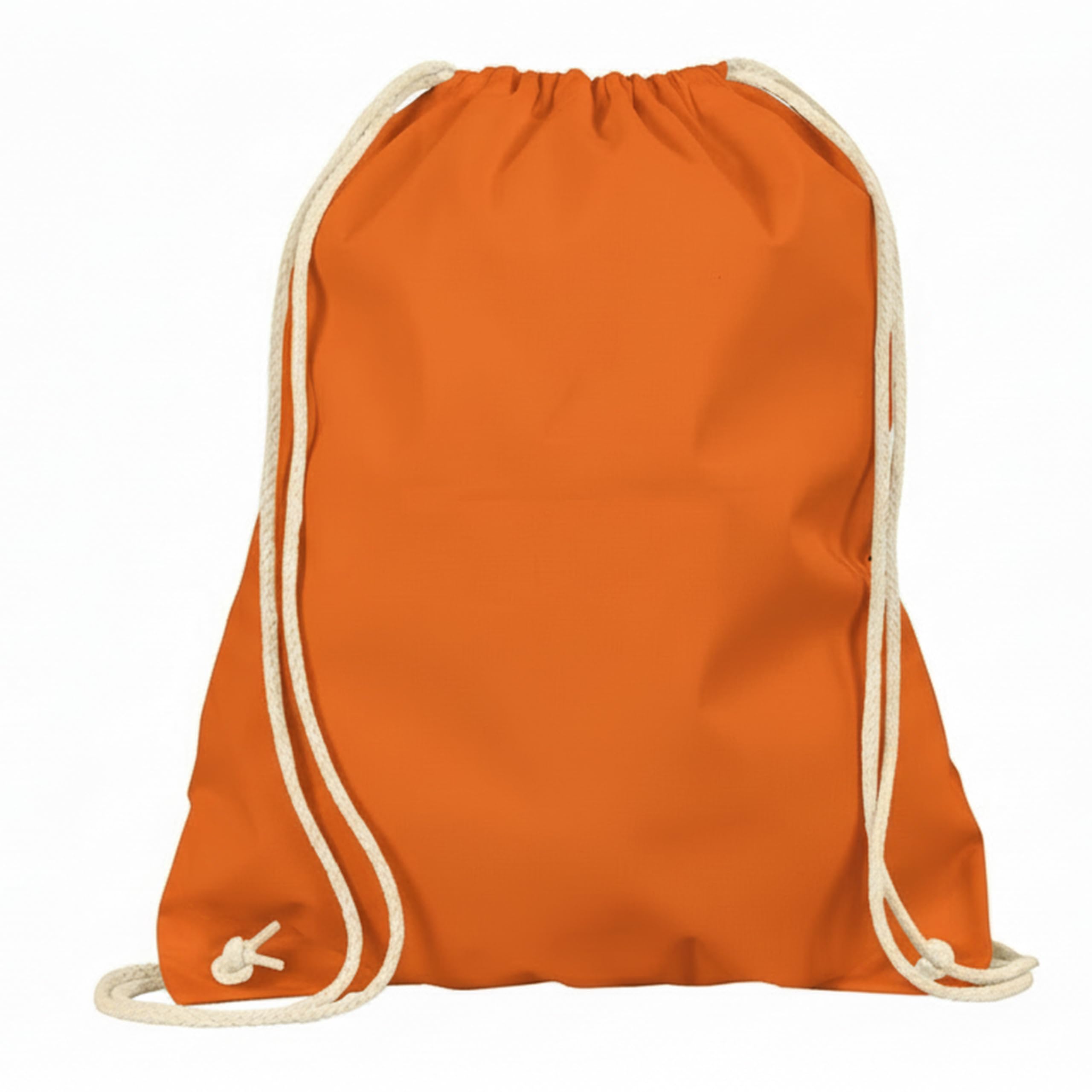 Veproli Cotton Gym Bag Sports Bag Drawstring Bag Gym Bag Jute School Backpack, mandarine, One Size