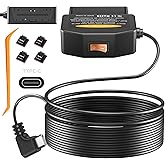 OBD2 OBD Power Cable for Dash Camera, OBD to Type-C USB OBDII Adapter Hardwire Charger Cable 24 Hours Surveillance and Acc Tw