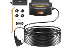 OBD2 OBD Power Cable for Dash Camera, OBD to Type-C USB OBDII Adapter Hardwire Charger Cable 24 Hours Surveillance and Acc Tw