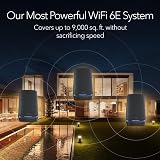 NETGEAR Orbi WiFi 6E Mesh System 3 Pack Black 960 Series Router Mesh Network view 3