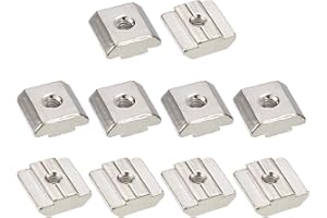 uxcell t Nuts, 40pcs - Nickel Plated Carbon Steel t Slot Bolts, 3030 Series M4 Hammer Head Fastener, Sliding t Nuts for Alumi