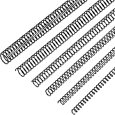 Leinuosen 120 Pack Binder Coils,1/4 5/16 3/8 1/2 5/8 3/4 Inch,Black | Plastic Spiral Binding Coils for Documents, Reports, Notebooks, Compatible with Standard Binding Machines, Office Supplies