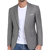 Wehilion Mens Casual Blazer Jacket Lightweight Sports Coat Suit Jacket for Summer Daily Business Wedding Party Travel