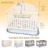 Orzbow Universal Mosquito Net for Cot Bed Large with Zippers White view 3