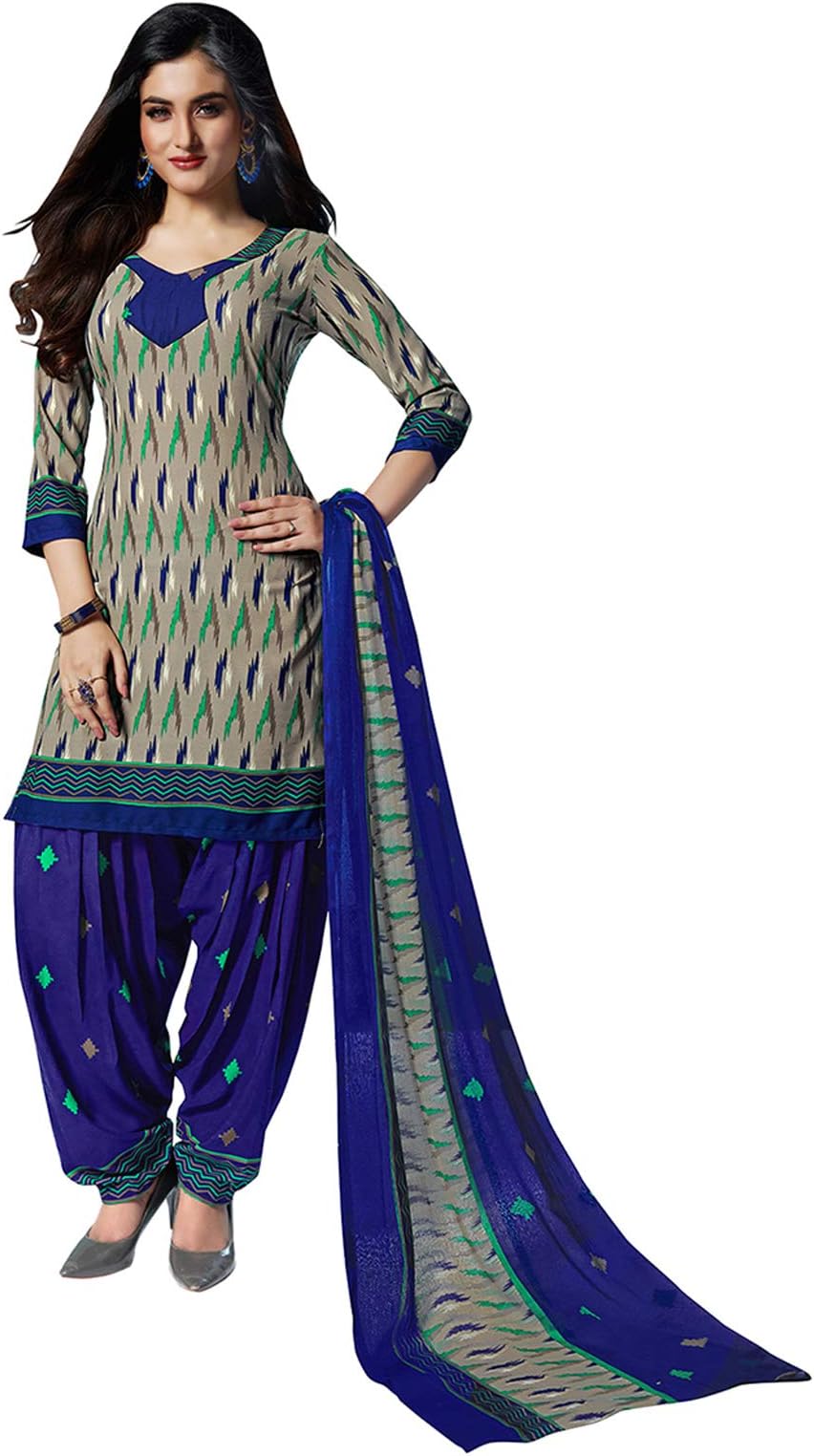 Giftsnfriends Women's Crepe/Synthetic Patiala Dress Material GSSIWEDM6119