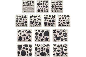 Hyamass 13-Pack Needle Felting Stencils & Applique Templates - Multi-Shape Floral/Animal Felt Molds for DIY Craft, Embroidery, and Wool Felting Projects