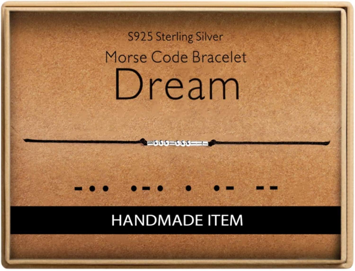 Fuck Cancer Bracelet Morse Code Jewelry Gift for Her Sterling Silver Beads on Silk Cord inspirational Gift for Women: Clothing