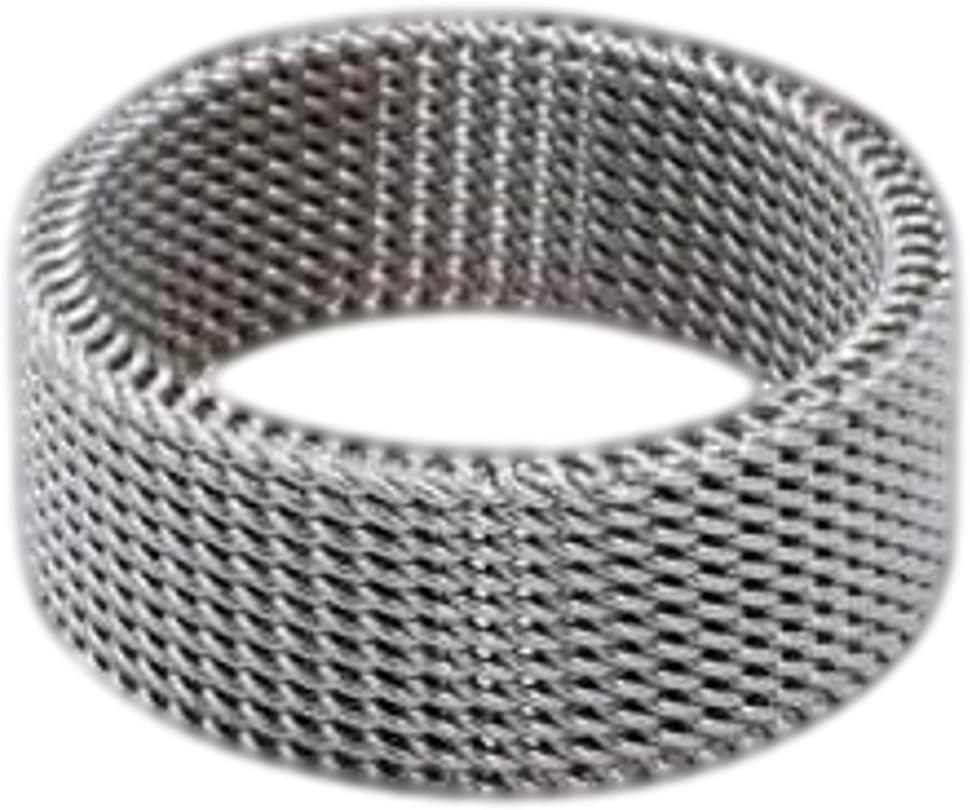 JB Rings Stunning Unique Mesh Stainless Steel Ring : Size 13