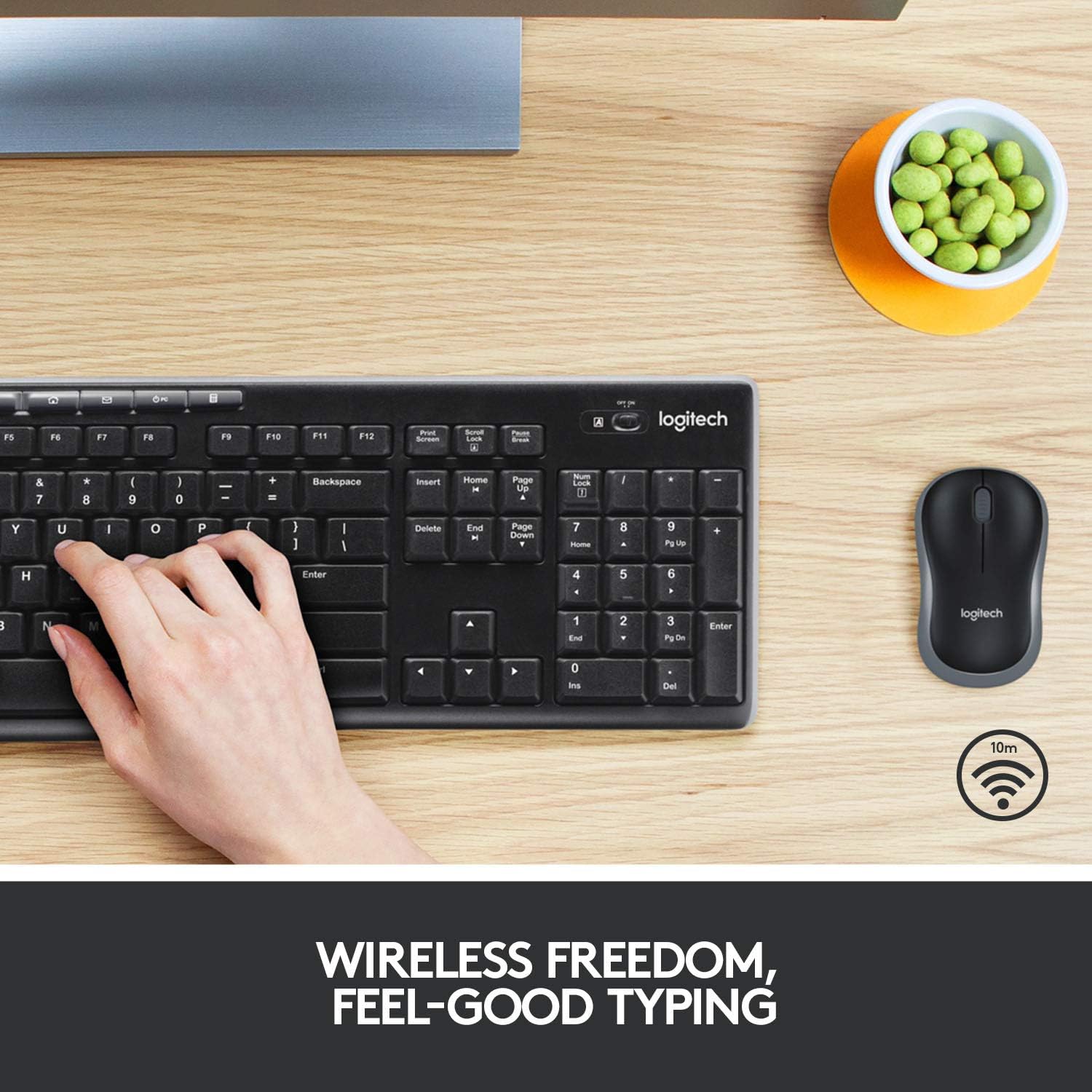 Logitech MK270 Wireless Keyboard and Mouse Combo - Keyboard and Mouse Included, 2.4GHz Dropout-Free Connection, Long Battery Life (Frustration-Free Packaging): Computers & Accessories