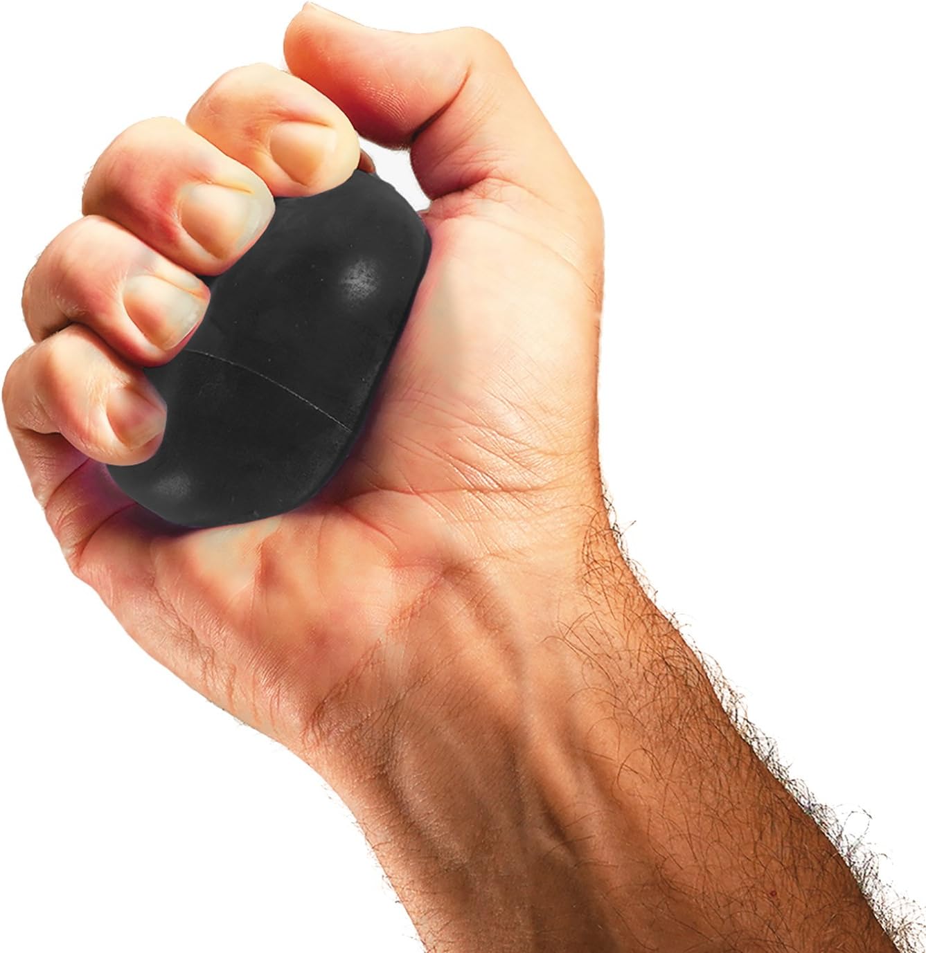 hand squeezing stress ball
