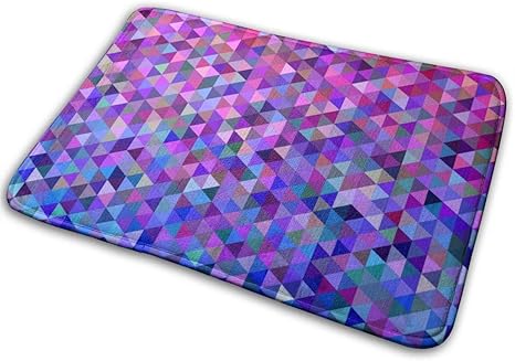 EU Triángulos de Color Rosa y Azul Felpudo Alfombras de baño