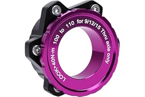 Dpofirs Bike Center Lock Adapter, Hub Conversion Adapter 100mm to 110mm, 6 Screw/Fastener Disc Brake Rotor for 15mm Thru Axle