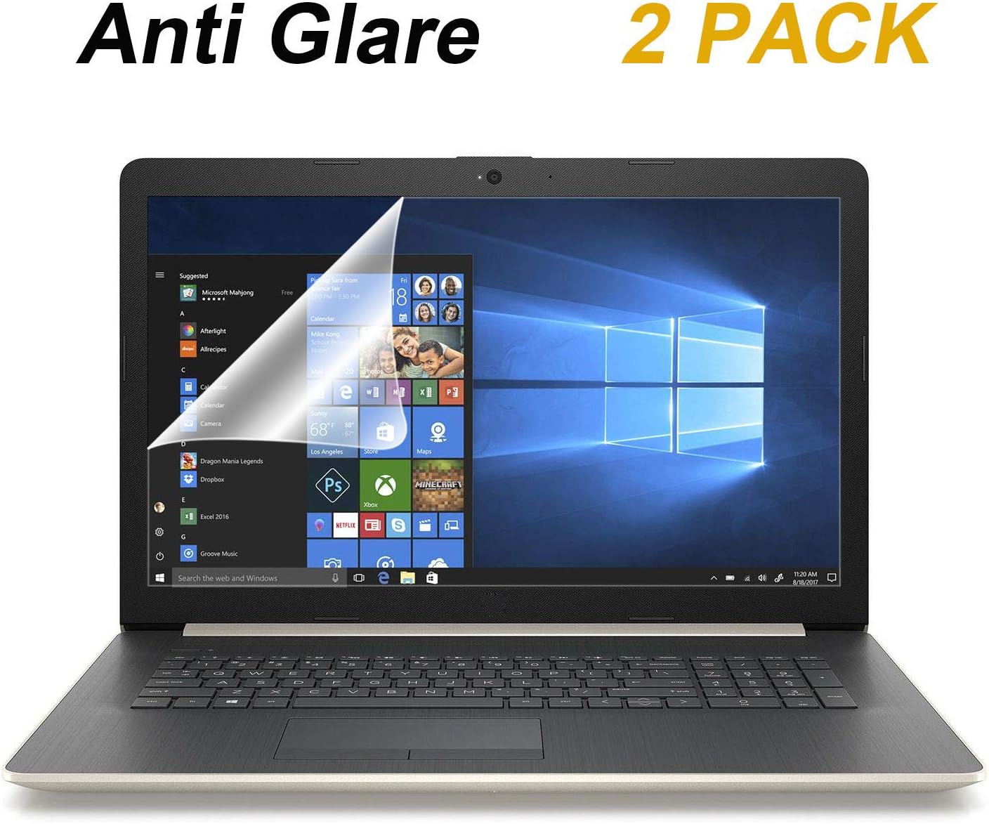 FORITO 2 Pack 17.3" Anti Glare Screen Protector