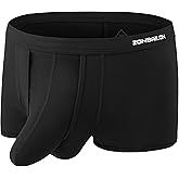 SUMABA Men's Underwear Boxer Briefs Dual Pouch Trunks Elephant Nose Boxer Briefs for Men Pack