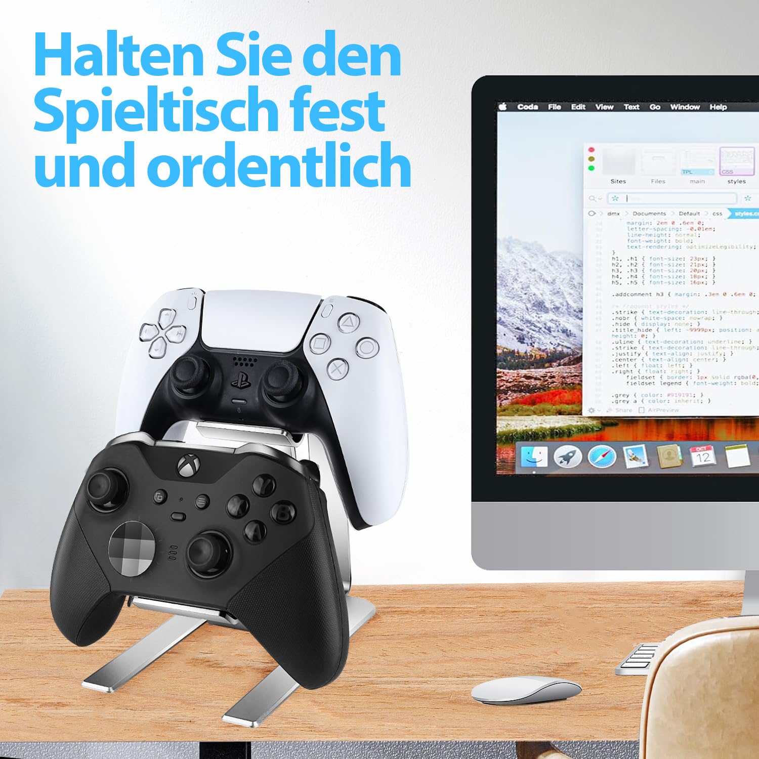 BYZANDQI Game Controller Halter, Universale Controller Halterung Aluminium Controller Ständer für PS5, PS4, Xbox One, Xbox Series X S, Switch Pro Gaming Zubehör 7