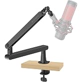 Sensic SA-30 LP Low Profile Microphone Boom Arm, 360&deg; Rotatable Mic Stand, Low Profile Microphone arm for streaming with Cable Management, Professional Mic Arm, Mic Boom Arm Black