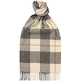 Glen Isla 100% Cashmere Scarf 70.8X11.8IN Classic Check Brushed L.Toledo - Made In Scotland