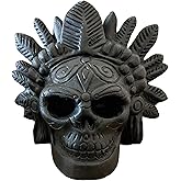 Mordial Aztec Death Whistle Loud - Authentic Mayan Screaming War Skull (Black)