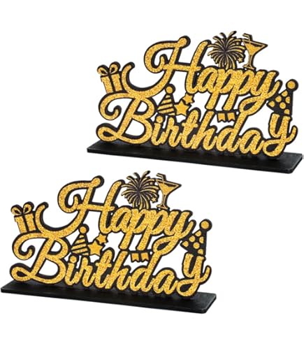 Cartel De Madera "Happy Birthday" – Letras De Madera Sin Acabar – Decoración Para Fiestas Y Banquetes