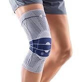Bauerfeind - GenuTrain - Knee Brace - Targeted Support for Pain Relief and Stabilization of The Knee, Provides Relief of Weak, Swollen, and Injured Knees- Size 3 - Color Titanium