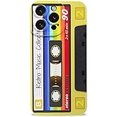 GTOTd Blank Cassette Tape Record Phone Case for iPhone 16 Pro Max Case,Funny Cassette Recorder Aesthetics Anti-Drop Shockproof Collection Gifts Merch Protection Phone Adults Teens.