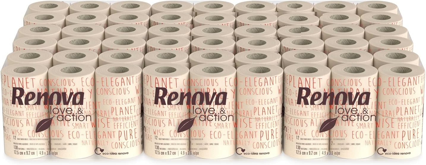 108 rollos de papel higiénico ecológico Renova Love&Action por 33,73€ (marcando aplicar cupón en compra recurrente)