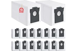 ERAVSOW 16 Pack Dust Bags for Dreame X50 Ultra/X40 Ultra/X30 Ultra/L50 Ultra/L40 Ultra/L10s Ultra Gen 2/L10s Pro Ultra Robot Vacuum Cleaner, 3.0L Large Capacity Vacuum Bags Automatic Dirt Disposal Bags