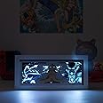 Unortha Anime LED Light Box, Manga Shadow Box Frame, Paper Cut, Table Lamp for Anime Enthusiasts, RGB Multi Color, Night Light for Room Decor, Unique Anime Desk Decor (Luffey V2)