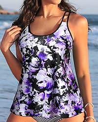 Womens Flowy Tankini Tops Only - Modest Bathing