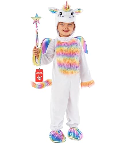 Amscan Unicorn Zipster Halloween Costume For Girls – One-Piece Fleece Jumpsuit With Hood & Tail (Medium) - View #4