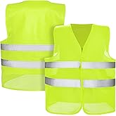 JaGely High Visibility Safety Vest Bulk Reflective Mesh Security Vest for Men Women Work Cycling Runner Neon