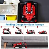 Maxmass 4-in-1 Baby Walker Sit-to-Stand Adjustable Height Red view 5