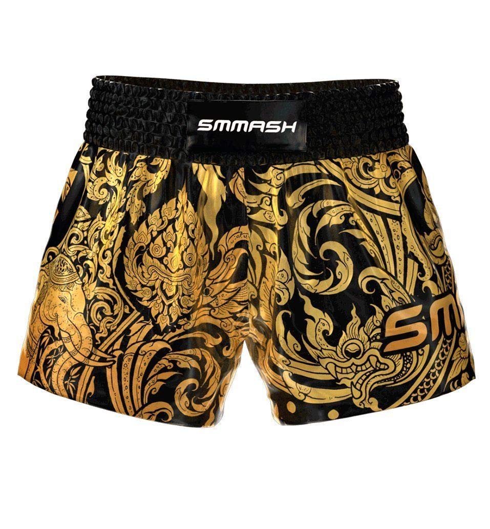 SMMASH Wotore Spirit Muay Thai Shorts Mens, Professional Sportswear, Boxing Shorts, MMA Shorts, Thai Boxing, UFC, Martial Arts Championship Shorts, Antibacterial Material, Made in Europe