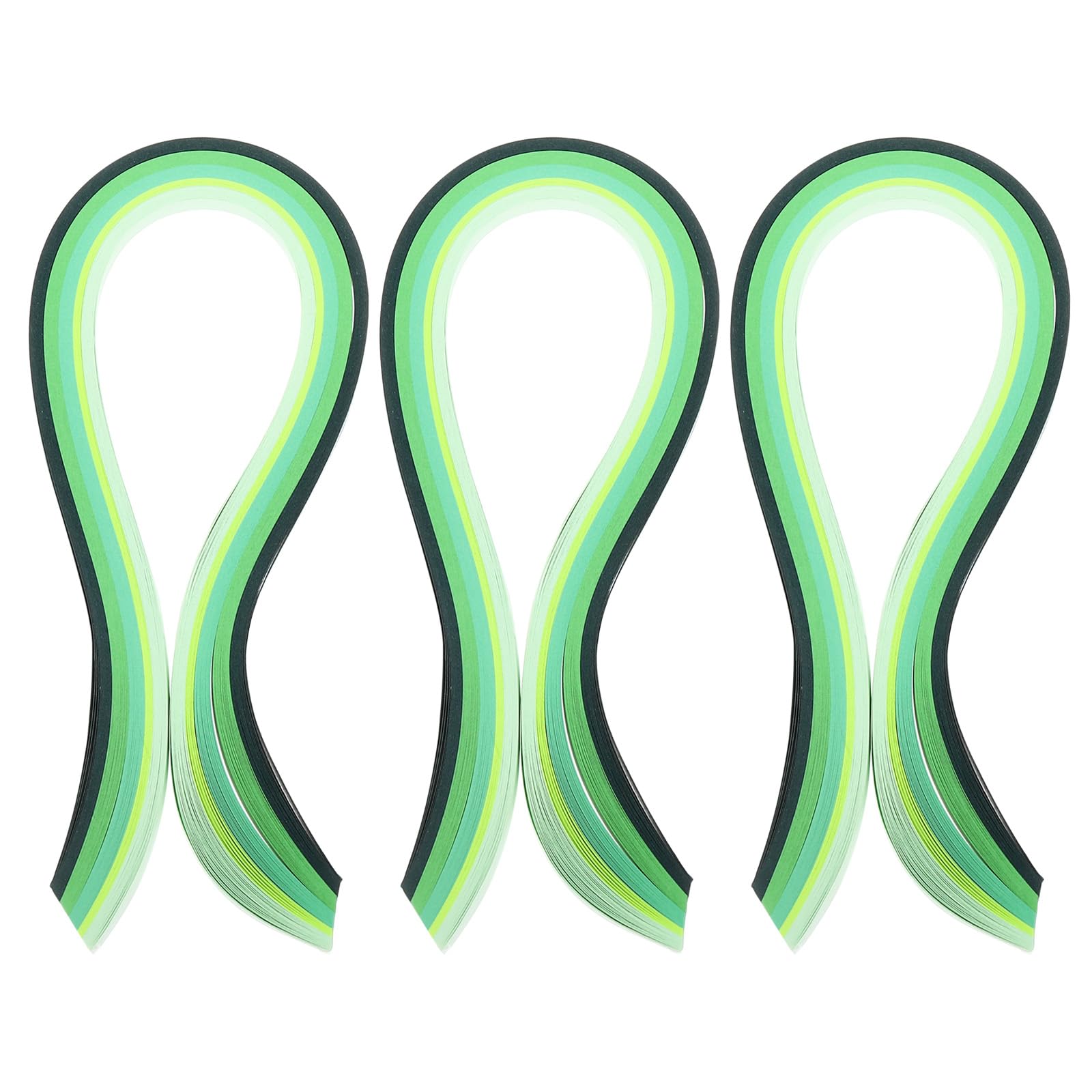 PATIKIL 390 x 7mm Rainbow Quilling Strips Paper,300 Pcs Origami Paper Quilling Strip for Art DIY Hand Craft Christmas, Gradient Green