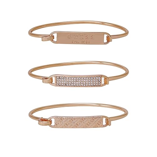 Guess Piece Tension ID Rose Gold Bangle Bracelet in Kuwait