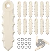 Lanties 12 Pack Trimmer Blades, Compatible with Echo 215712 Maxi-Cut/Pro | Compatible with Echo 215311/215511 Heads, Serrated Plastic Edge, Includes 12 Stainless Steel Washers for Easy Installation