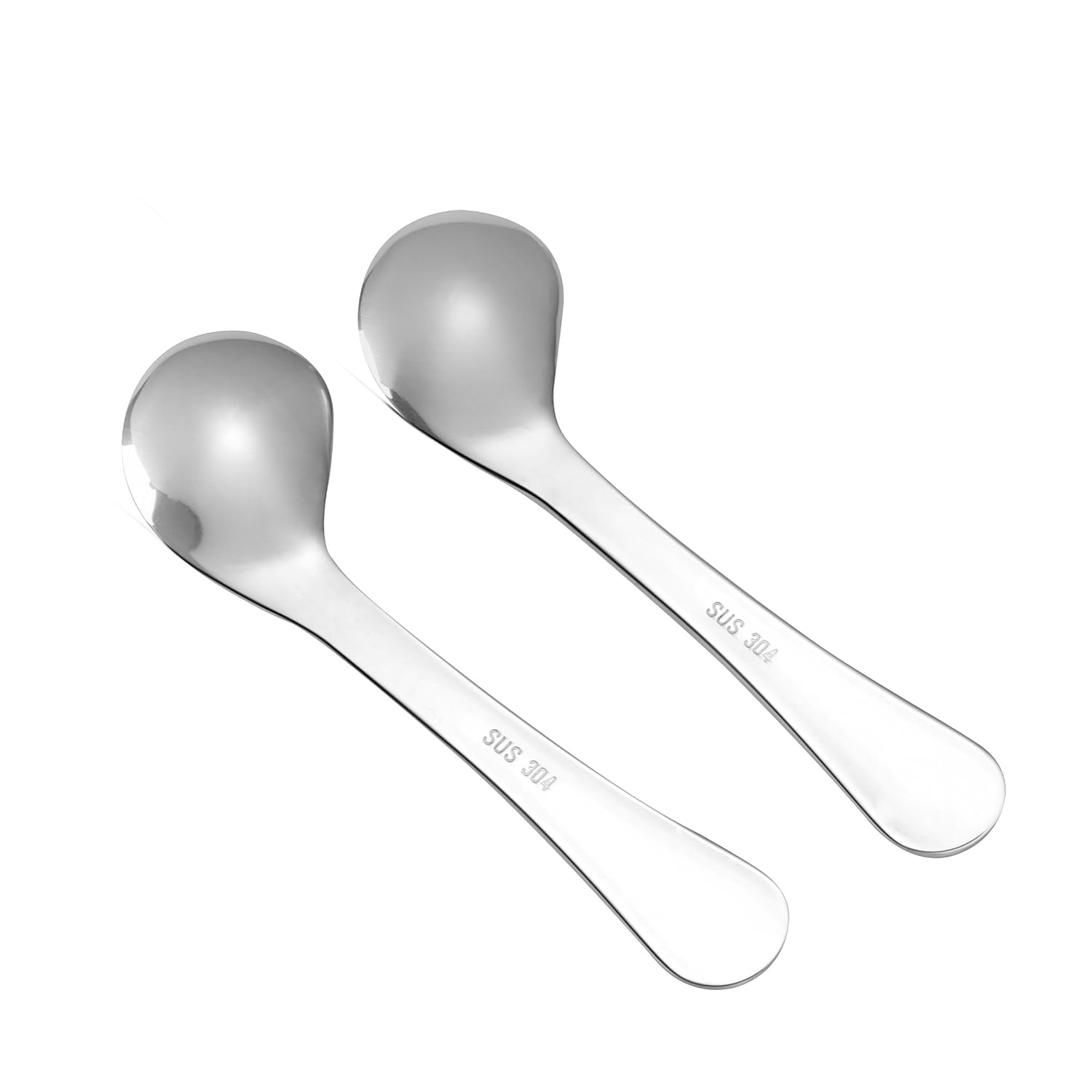 4pc Baby Spoons Curved Toddler Spoon 304 Stainless Steel Right Handed