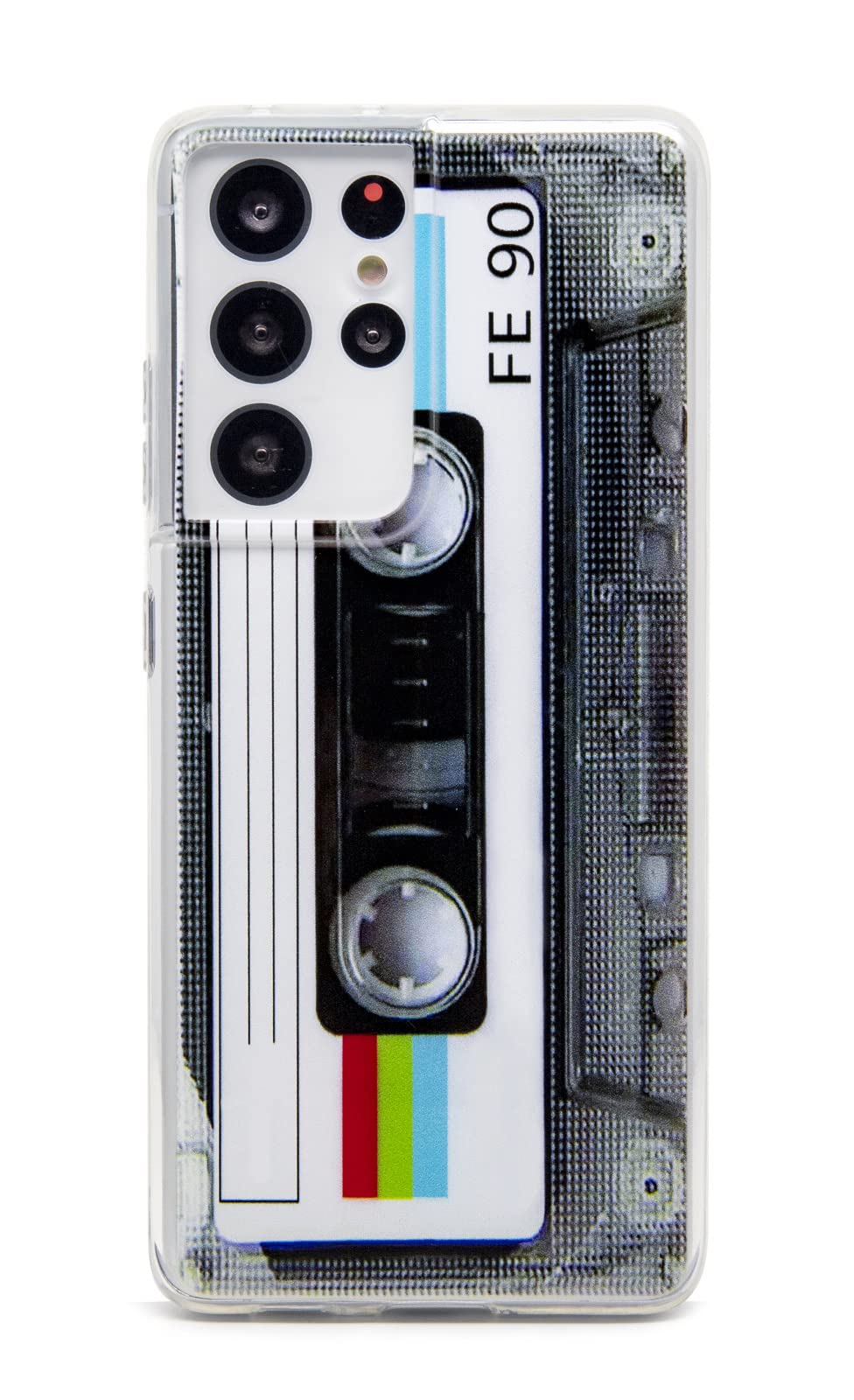 Photo 1 of FAteam Case for Galaxy S21 Ultra 5G Shockproof Scratchproof with TPU Soft Bumper Retro Cassette Tape Case Compatible with Samsung Galaxy S21 Ultra 5G