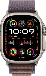 Apple Watch Ultra 2 GPS + Cellular 49mm Titanium Case Indigo Alpine Loop Medium view 2