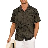 Century Star Mens Floral Hawaiian Shirts-Short Sleeve Button Down Casual Summer Tropical Beach Shirt