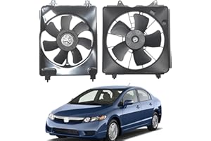 ENZVOIA 12V Engine Radiator Cooling Fan Assembly for 2006-2011 Honda Civic, Fit for Honda Civic Radiator Cooling Fan, Electric Fan Automotive, Radiator Cooling Fan Assembly