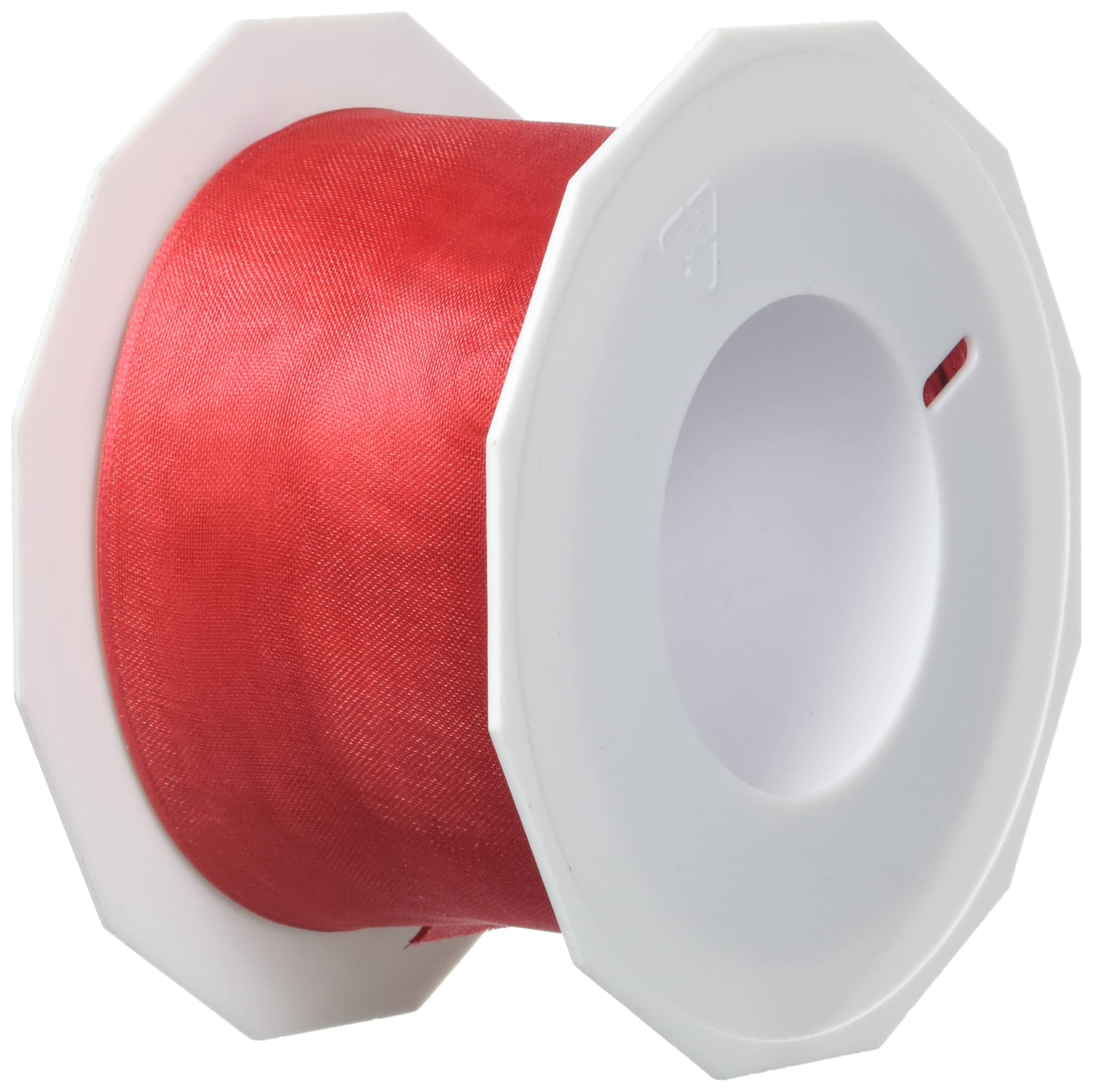 PRÄSENT - Four Seasons Organza wired edge Ribbon Red 60 mm width, 25 m length