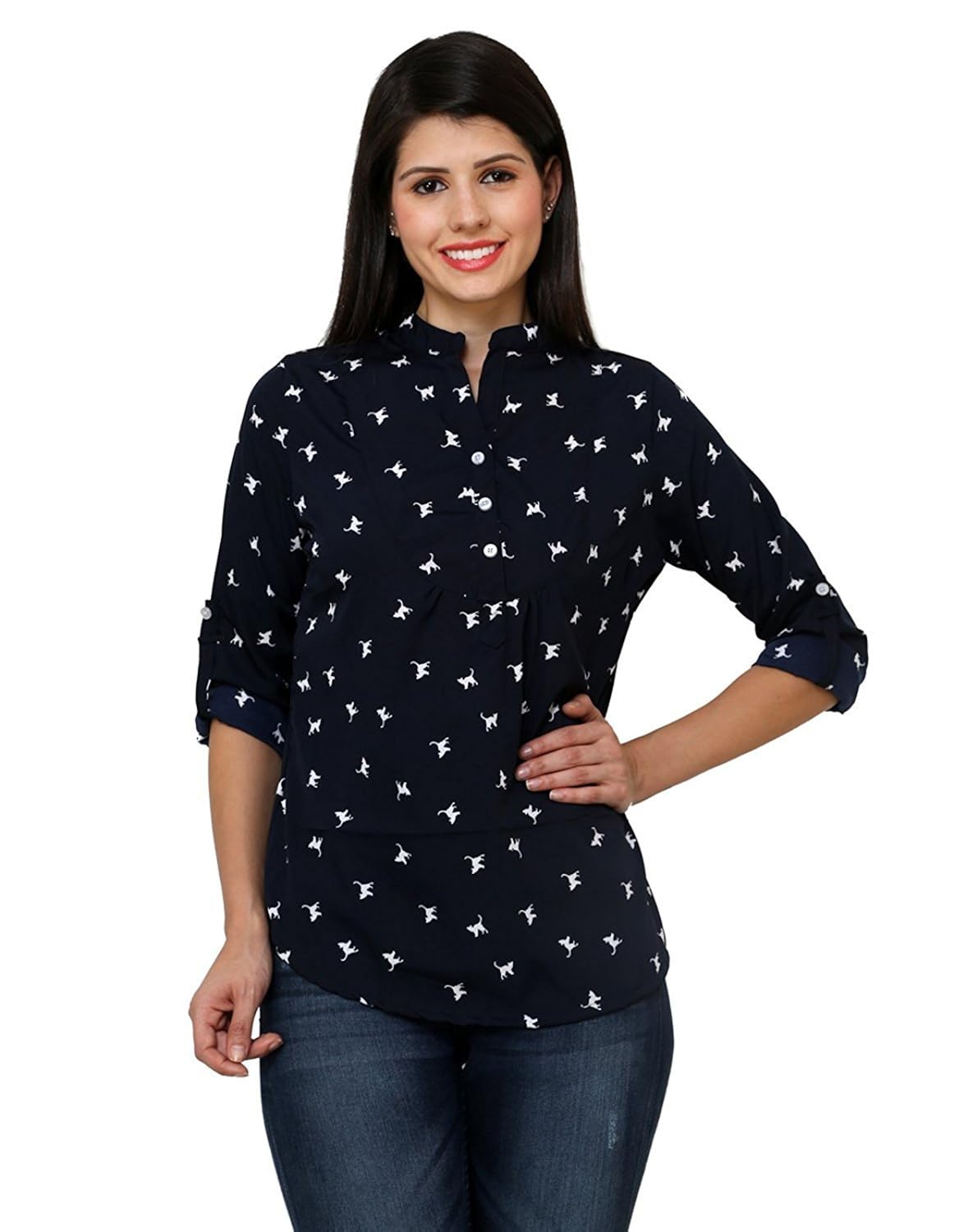 vastrasutra floral print blue top for women_vs91607_$p