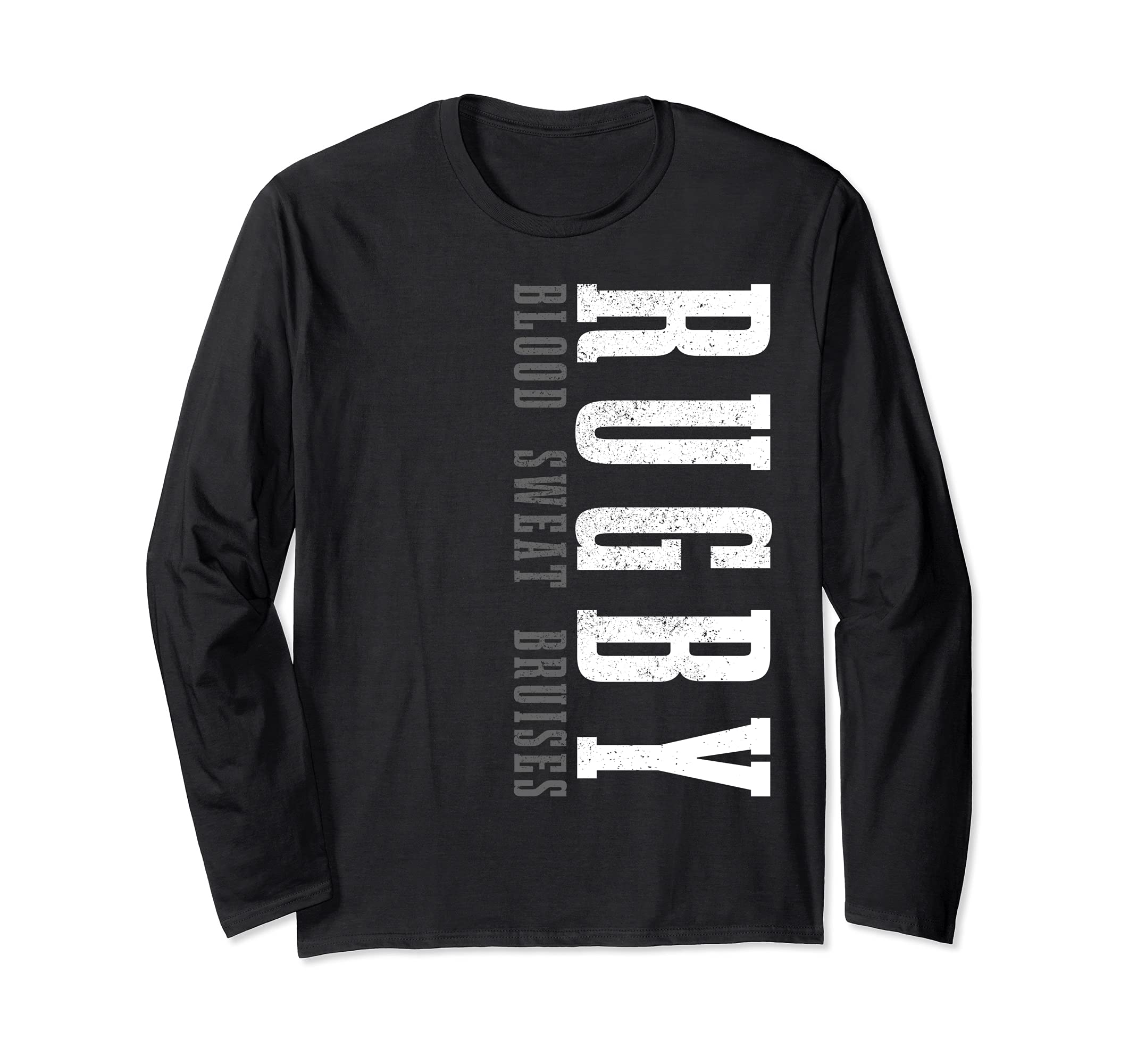 Rugby Blood Sweat Bruises Funny Rugby Player Fan Long Sleeve T-Shirt