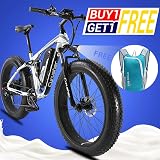 Cyrusher XF800 Fat Tire Electric Bike 1000W 48V Mens Mountain Bike Snow  Ebike 26inch Bicycle Full Suspension Fork Hydraulic Brakes: Buy Online in  OMAN at desertcart