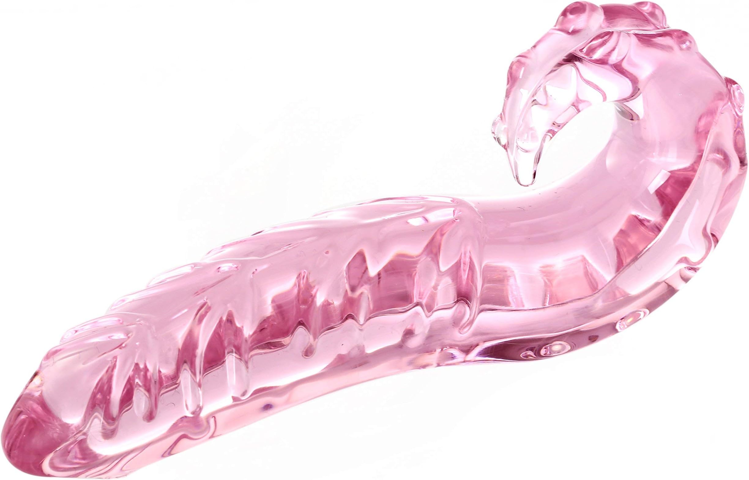 alloeo 68-Crystal Glass Smooth Anales Pùgs-Perfect for Women Men Female Male Beginners (Pink)