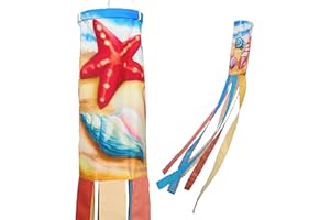 Madrona Brands Seashell Windsock | Outdoor Durable Hanging Decoration | Beach, Patio, Dock, Yard and More | 48-Inch