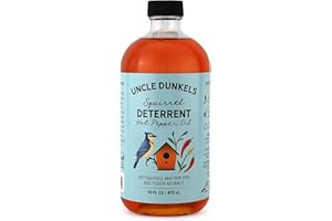 Uncle Dunkels Spicy Hot Pepper Squirrel Deterrent (16 fl Oz) – All-Natural, Food-Grade Hot Pepper Bird Seed Coating, Repels Squirrels, Safe for Birds, Made in USA